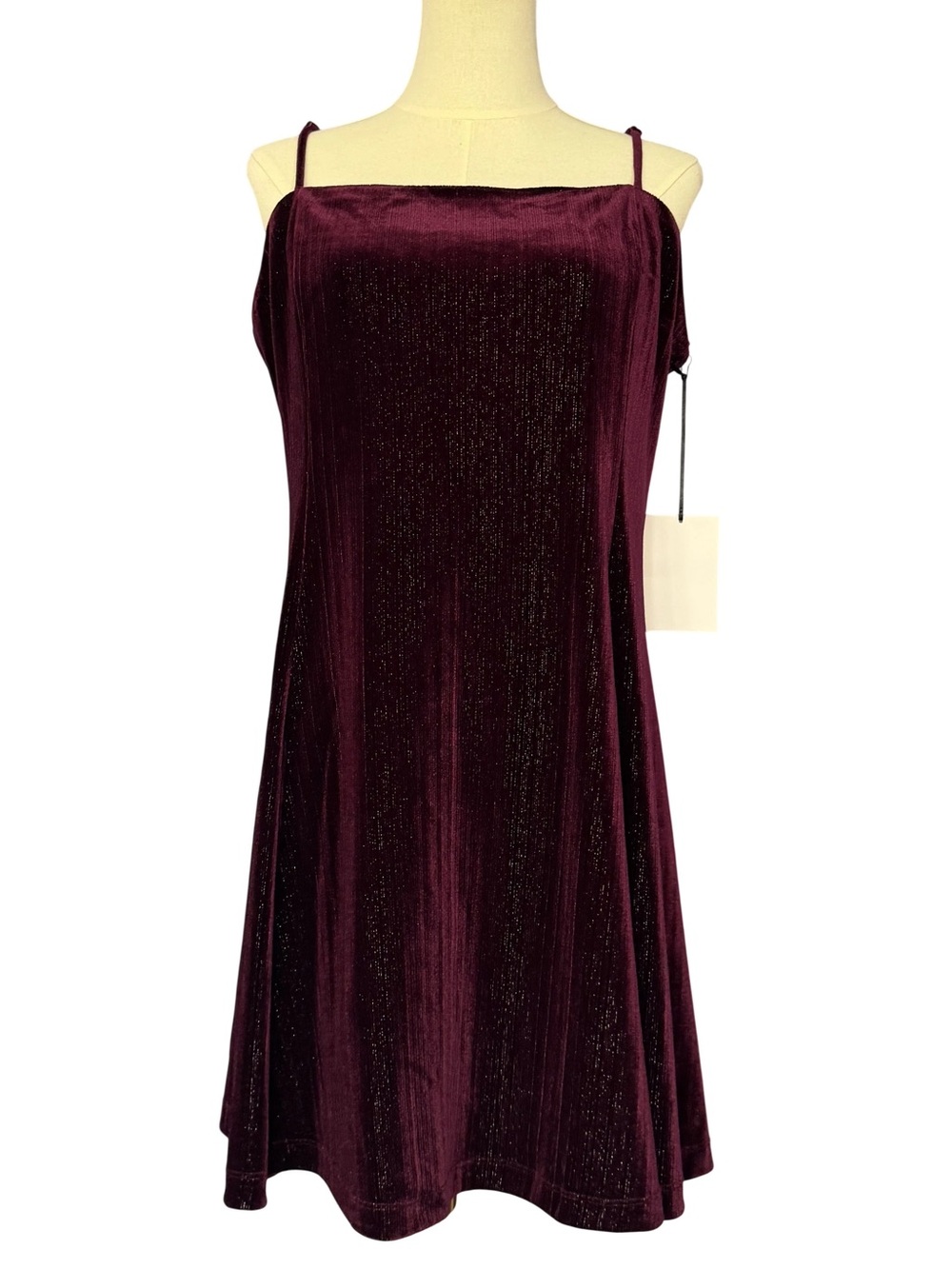 Lola Grace NWT XL Wine Velvet Fit & Flare Mini Dress Holiday Party